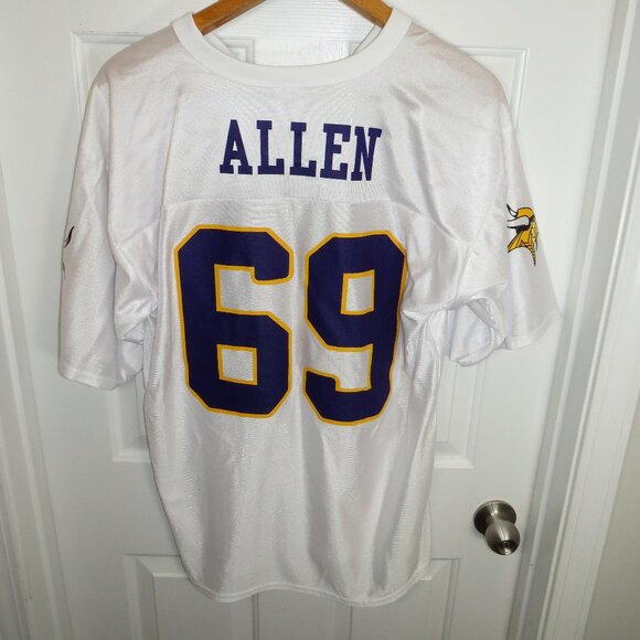 VTG NFL Team Apparel Minnesota Vikings Jared Allen white Jersey Men’s L 69 - Picture 1 of 5